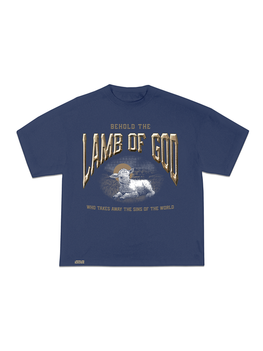 Lamb of God Tee in Navy